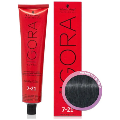 Schwarzkopf Igora Royal 7-21 Medium Blonde Ash Hair Color 2.1oz