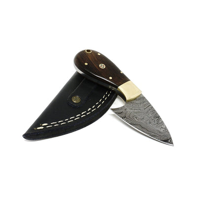 Premium Handmade Damascus Skinner Knife for Outdoor Adventures - Korvel
