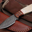Premium Custom Damascus Steel Skinning Knife with Elegant Rosewood & Bone Handle - 8-Inch - Korvel
