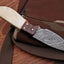 Premium Custom Damascus Steel Skinning Knife with Elegant Rosewood & Bone Handle - 8-Inch - Korvel