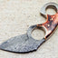 KBS Tactical Full Tang Damascus Steel Knife with Unique Burn Bone Handle - Korvel