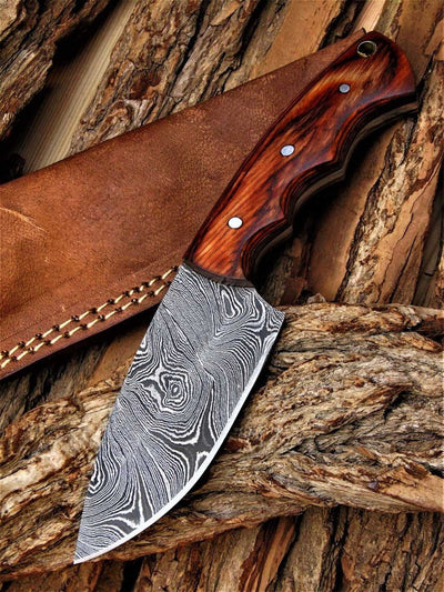 Premium Damascus Steel Skinner Knife - Handcrafted Excellence - Korvel