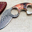 KBS Tactical Full Tang Damascus Steel Knife with Unique Burn Bone Handle - Korvel