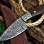 Premium Damascus Steel Skinner Knife for Outdoor Adventures - Korvel
