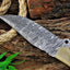 Premium Custom Damascus Skinning Knife with Elegant Bone Handle - 8.25-Inch Blade - Korvel