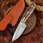Premium Custom Elk Skinning Knife with Leather Sheath - Korvel