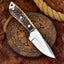 Premium Custom Elk Skinning Knife with Leather Sheath - Korvel
