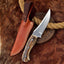 Premium Custom Deer Skinning Knife with Authentic Antler Handle - Korvel
