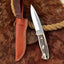 Premium Custom Fixed Blade Skinning Knife with Leather Sheath - Korvel