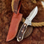 Expertly Crafted Custom Skinning Knife with Premium Leather Sheath - Korvel