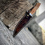 Exquisite Handmade Damascus Steel Bowie Knife | Leather-Damascus Handle | 12" | Includes Leather Sheath | KBS Knives - Korvel
