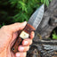 Premium Handmade Damascus Steel Skinning Knife with Elegant Rosewood & Bone Handle - 6.25-inch - Korvel