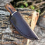 Premium Handmade Damascus Steel Skinning Knife with Elegant Rosewood & Bone Handle - 6.25-inch - Korvel