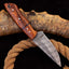 Premium Custom Damascus Steel Skinning Knife with Elegant Rosewood Handle - 7.25 inches - Korvel
