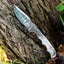 Premium Custom Damascus Steel Skinning Knife with Vibrant Bone Handle - 8.25-inch - Korvel