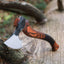 Premium 1095 Steel Custom Tomahawk | Handcrafted Rosewood Handle & Leather Sheath | Ultimate Outdoor Axe by KBS Knives - Korvel