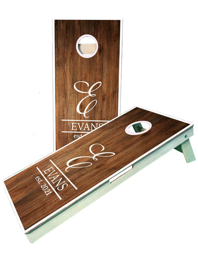 Personalized Monogram Cornhole Boards - Perfect for Weddings & Family Gatherings - Korvel