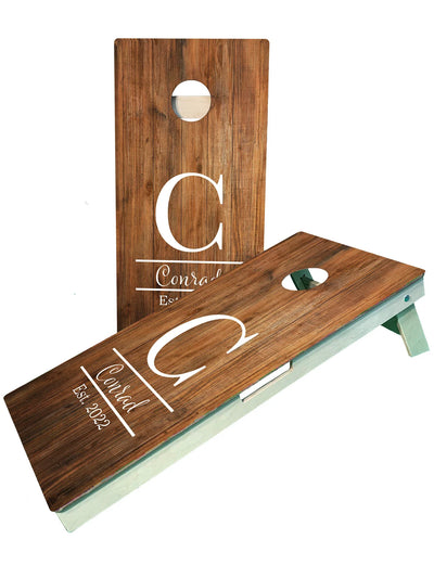 Personalized Monogrammed Cornhole Boards for Weddings & Family Gatherings - Korvel