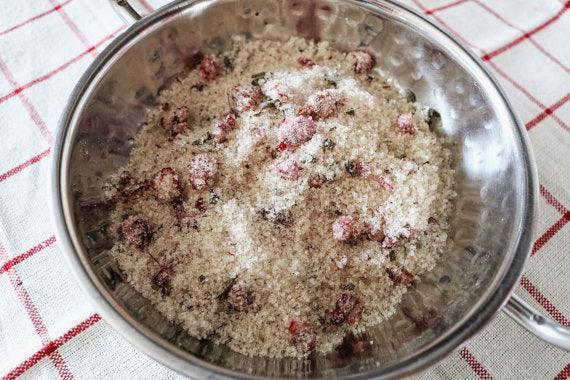 Cranberry Sage infused artisan culinary sugar - Korvel
