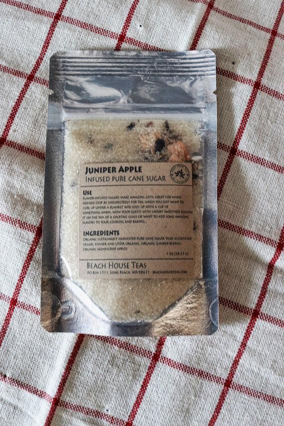 Juniper Apple infused artisan culinary  sugar - Korvel