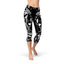 Womens Black Magic Cat Capri Leggings