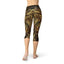 Leggings Capri Femme avec Motif Hibou Doré