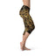 Leggings Capri Femme avec Motif Hibou Doré