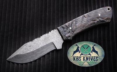 Premium Handmade Damascus Steel Skinning Knife - Korvel