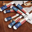 Premium Texas Flag Damascus Steel Kitchen Knife Collection - Korvel