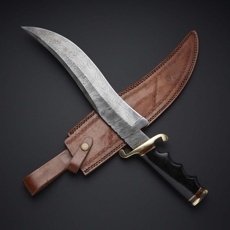 Premium Custom Damascus Steel Bowie Knife - Korvel