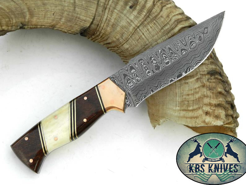 Premium Custom Damascus Steel Hunting Knife - Korvel