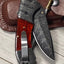 Premium Folding Pocket Knife with Epoxy Resin Handle & Leather Case - 3.2" Blade by KBS Knives - Korvel