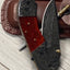 Premium Folding Pocket Knife with Epoxy Resin Handle & Leather Case - 3.2" Blade by KBS Knives - Korvel