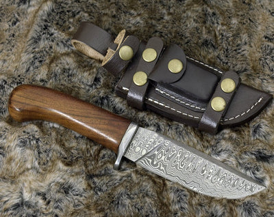 Premium Damascus Steel Hunting Knife - Custom Handmade - Korvel