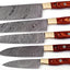 Exquisite Damascus Steel Kitchen Knife Set with Cleaver - 5 Piece Collection - Korvel