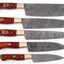 Exquisite Damascus Steel Kitchen Knife Set with Cleaver - 5 Piece Collection - Korvel