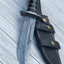 Elegant Black Damascus Bowie Knife for Outdoor Adventures - Korvel