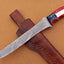Exquisite Handmade Damascus Steel Fillet-Boning Knife with Texas Flag Handle - 13 Inch Length - Korvel