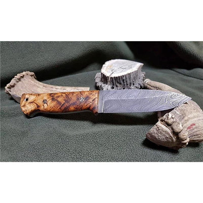 Premium Damascus Steel Bushcraft Knife for Outdoor Adventures - Korvel