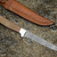 Artisan Crafted Damascus Steel Fillet Knife with Elegant Rosewood Handle - 11" Length by KBS Knives - Korvel