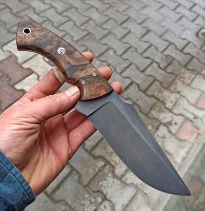 Premium 1095 Steel Custom Hunting Knife with Rosewood Handle - Korvel