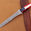 Exquisite Handmade Damascus Steel Fillet-Boning Knife with Texas Flag Handle - 13 Inch Length - Korvel