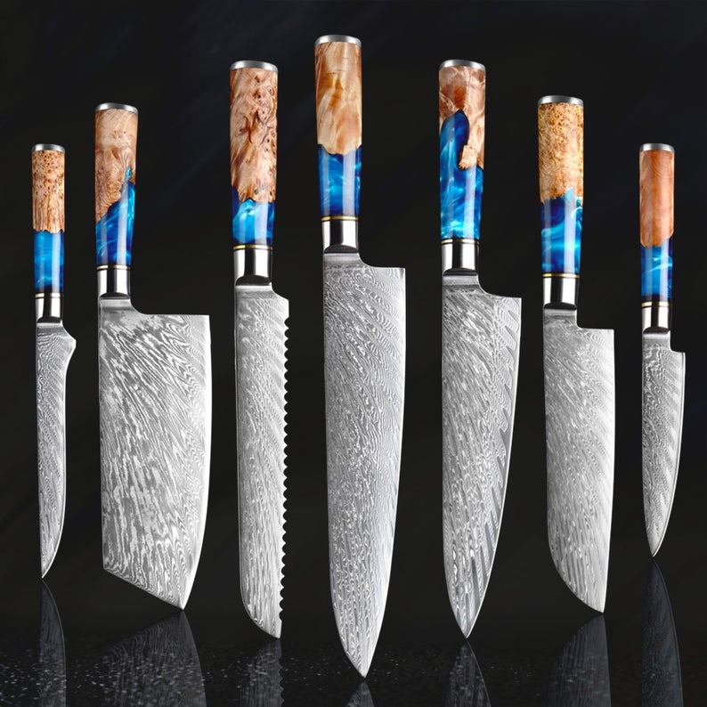 Premium Handmade Damascus Steel Chef Knife Collection - Korvel