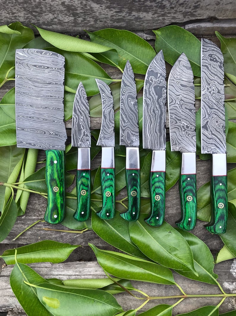 Exquisite Handmade Damascus Steel Chef's Knife Collection - Korvel