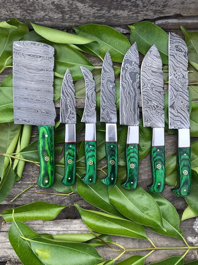 Exquisite Handmade Damascus Steel Chef's Knife Collection - Korvel