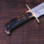 Custom Handmade 15-Inch Damascus Steel Bowie Knife with Bone Handle - Korvel