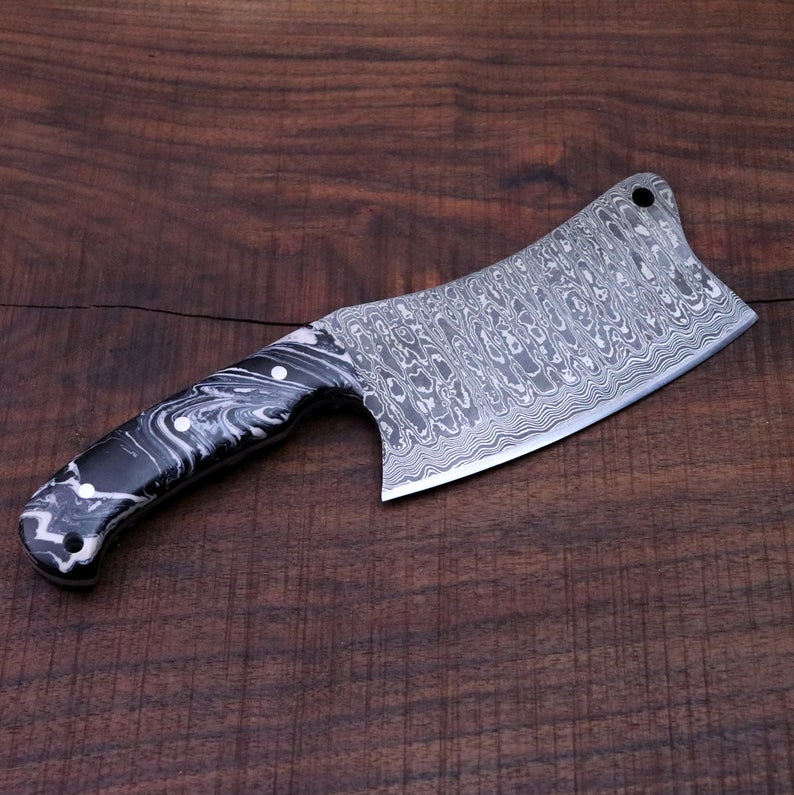 Artisan Crafted Damascus Steel Cleaver Knife - Korvel