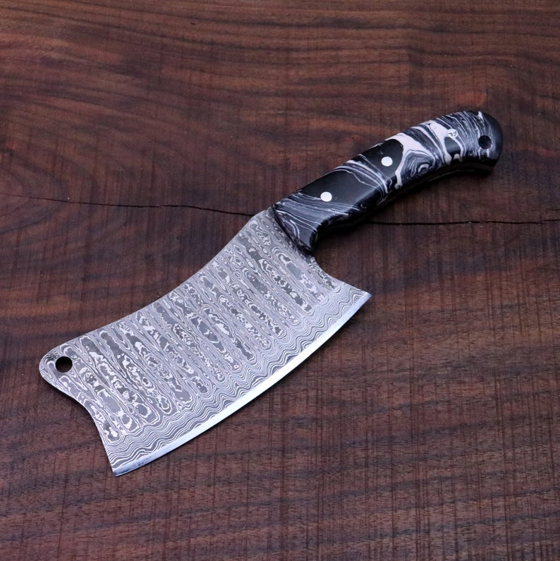 Artisan Crafted Damascus Steel Cleaver Knife - Korvel