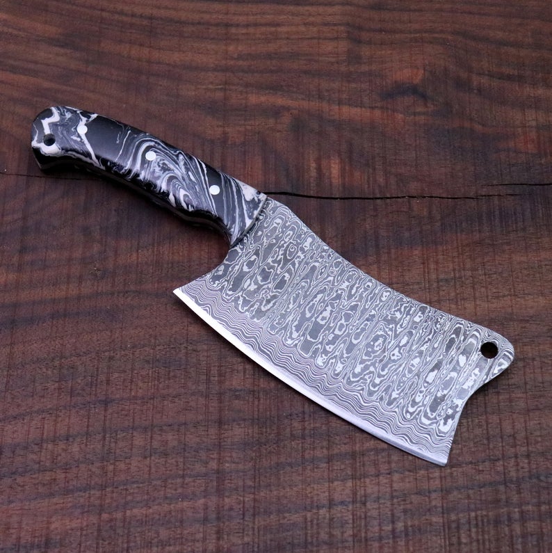 Artisan Crafted Damascus Steel Cleaver Knife - Korvel
