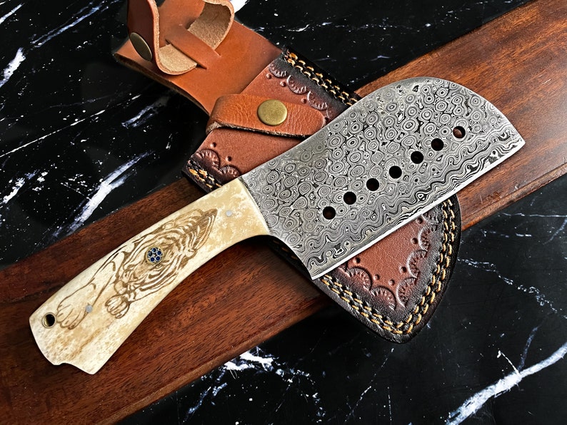 Artisan Crafted Damascus Steel Cleaver Knife - Korvel
